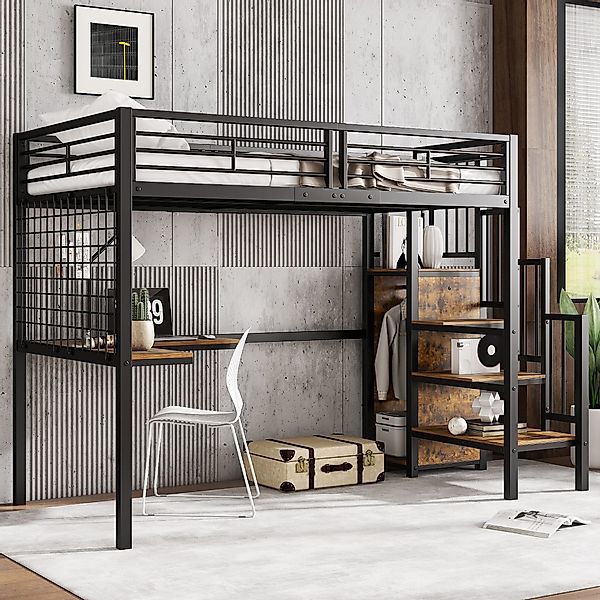 Merax Hochbett (1-St) Etagenbett 90x200 mit günstig online kaufen