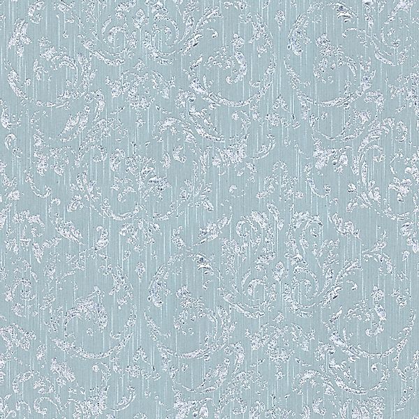Bricoflor Glitzer Tapete Hellblau Silber Metallic Vliestapete Elegant für S günstig online kaufen