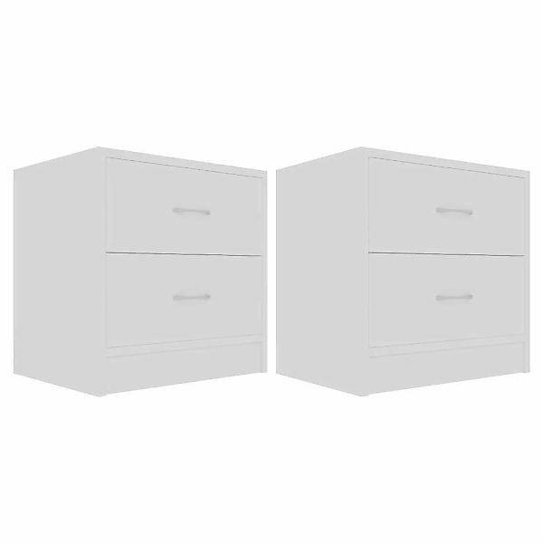 Nachttische 2 Stk. Weiß 40ã30ã40 Cm Spanplatte günstig online kaufen