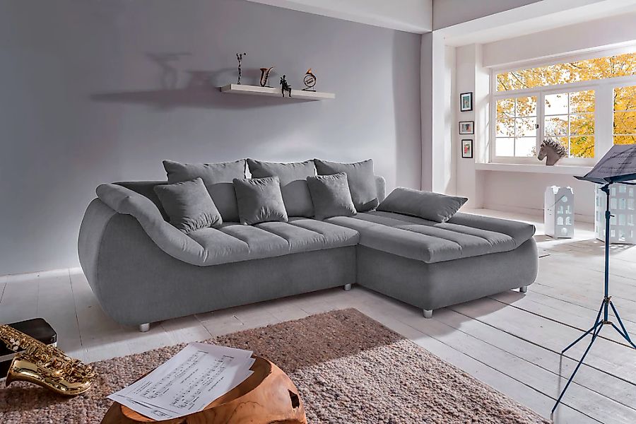 Home affaire Ecksofa "Imola, bequem, aktuelle Steppung im Sitz, L-Form, Bre günstig online kaufen