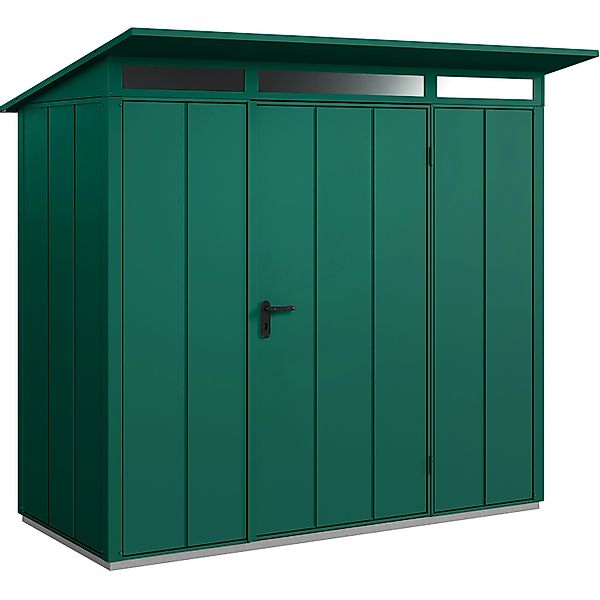Hörmann Gerätehaus Elegant mit Pultdach Typ 1 RAL6005 Moosgrün Einzeltür günstig online kaufen