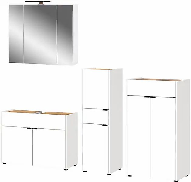 GERMANIA Badmöbel-Set »Ameca« 4 Stk. tlg. Badezimmer-Set: Waschbeckenunters günstig online kaufen