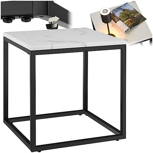 tectake Beistelltisch Couchtisch Marmor Alysia, 45 günstig online kaufen