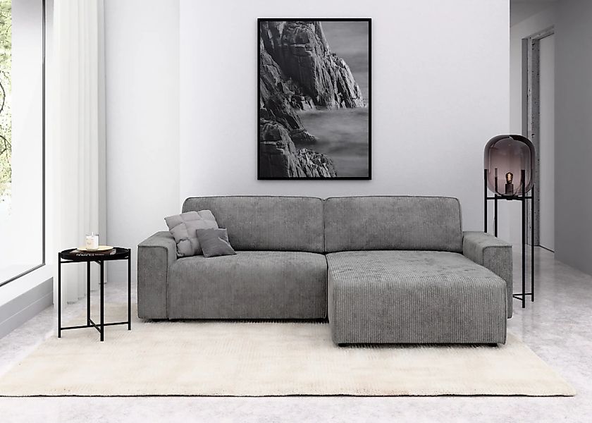 INOSIGN Ecksofa "Chance, Recamiere beidseitig montierbar, Schlaffunktion, B günstig online kaufen