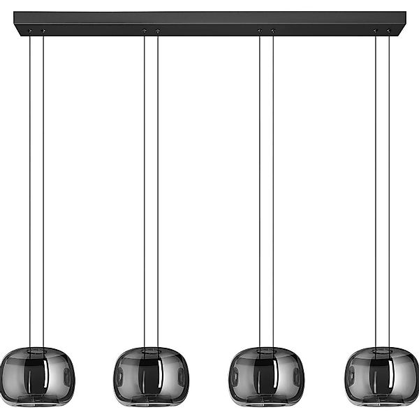 EGLO LED Pendelleuchte HORTUNAS, 4-flammig, Schwarz, günstig online kaufen