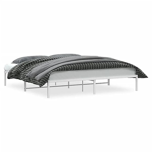 vidaXL Bettgestell Metall Weiß 193x203 cm 373679 günstig online kaufen