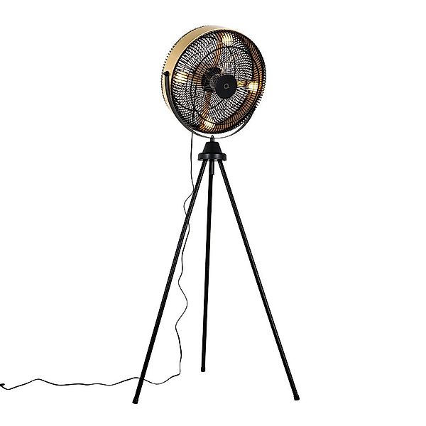 Qazqa Deckenventilator Kim, E14, Schwarz, Modern, günstig online kaufen