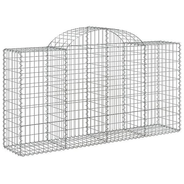 vidaXL Gabionen mit Hochbogen 15 Stk 200x50x100/120cm Eisen 1671007 günstig online kaufen