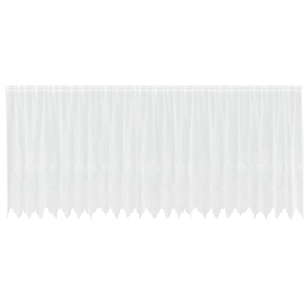 vidaXL Spitzenvorhang mit Vorhängen Weiß 600x160cm Polyester 4107934 günstig online kaufen