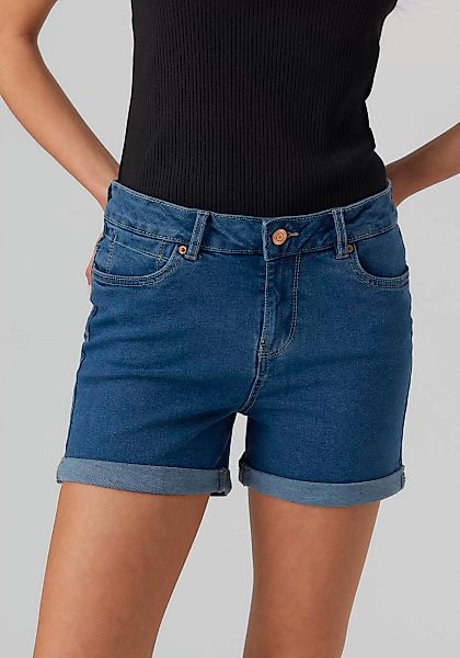 Vero Moda Jeansshorts "VMLUNA MR FOLD SHORTS MIX GA NOOS", mit Umschlagsaum günstig online kaufen