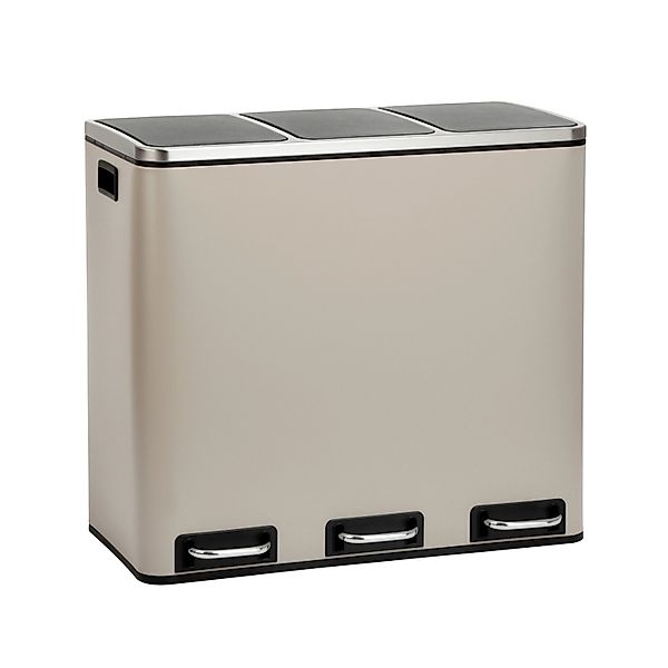 Svita TM3X18 Mülleimer Papierkorb 54L Abfalleimer Mülltrennung Taupe günstig online kaufen