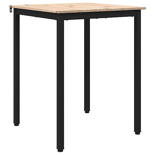 vidaXL Esstisch Natur 60 x 60 x 75 cm Massives Kiefernholz 892779 günstig online kaufen