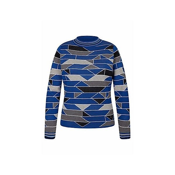 Rabe Stehkragenpullover blau regular fit (1-tlg) günstig online kaufen