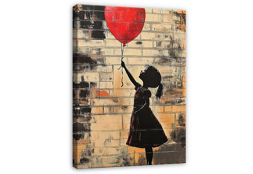 Wallarena Leinwandbild Abstrakt Beige Banksy Graffitti Modern Wandbilder Wa günstig online kaufen
