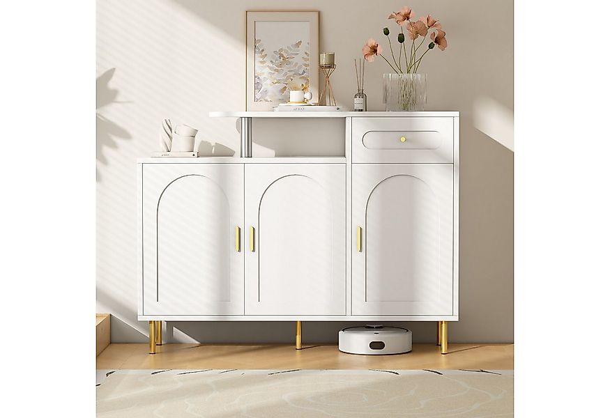 Merax Sideboard Hochglanz mit 3 Türen und 1 Schublade (1 St), Schuhschrank günstig online kaufen