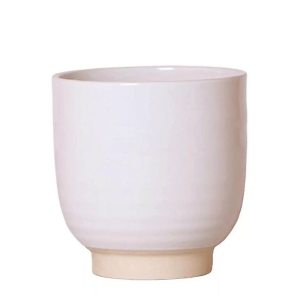 Exotenherz Übertopf Glazed Glasierte Keramik mit Standfuß Weiß Passend für günstig online kaufen