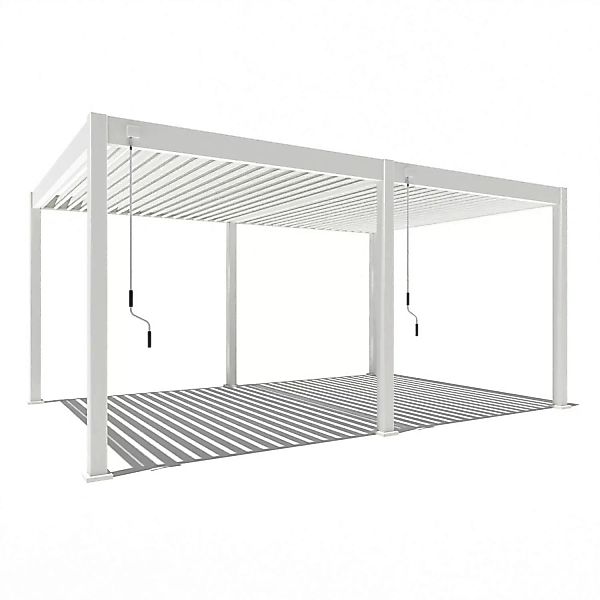 Weide Deluxe Aluminium Pavillon 3,6 x 5,3 M Weiß Pergola Freistehend günstig online kaufen