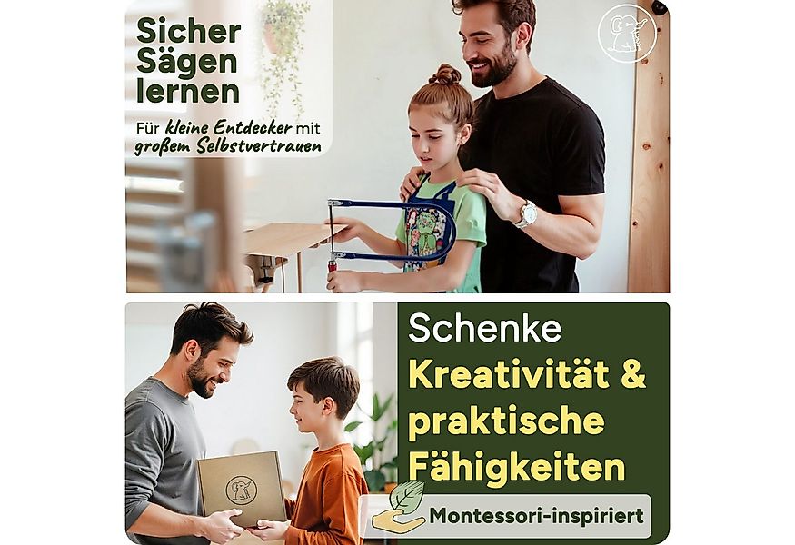 Eli Kinder-Werkzeug-Set Laubsäge für Kinder - inkl Vorlagen - Laubsägeplatt günstig online kaufen