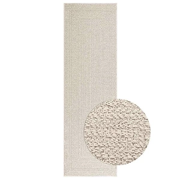 vidaXL Teppich ZIZUR Creme 80x250 cm Jute-Optik Indoor und Outdoor 4010361 günstig online kaufen