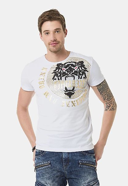 Cipo & Baxx T-Shirt "T-Shirt", mit großem Frontprint ein super Hingucker günstig online kaufen