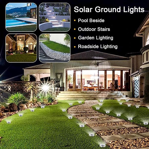 RWEUOQ LED Solarleuchte Solar Bodenleuchten Aussen, günstig online kaufen