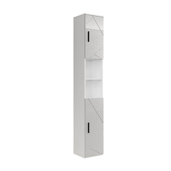 Vicco Hochschrank Irma, Weiß/Weiß Hochglanz, 30 günstig online kaufen