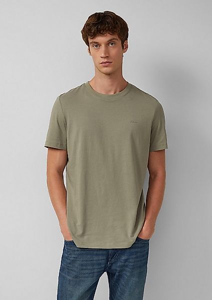 s.Oliver Kurzarmshirt T-Shirt Baumwoll-T-Shirt mit Logo-Print günstig online kaufen