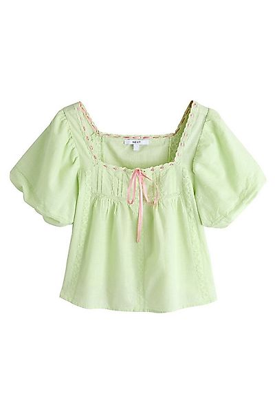 Next Kurzarmbluse Kurzärmeliges Oberteil mit Puffärmeln (1-tlg) günstig online kaufen