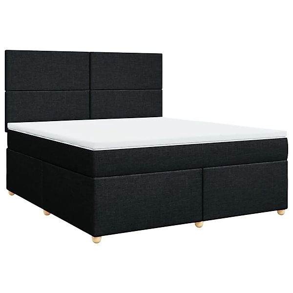 vidaXL Boxspringbett mit Matratze Schwarz 180x200 cm Stoff 3291354 günstig online kaufen