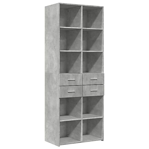 vidaXL Highboard Betongrau 70x42,5x185 cm Holzwerkstoff 3281465 günstig online kaufen