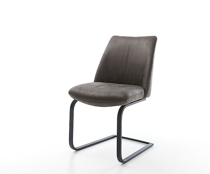 Freischwinger Elso-Flex Mikrofaser Anthrazit Vintage Freischwinger flach Sc günstig online kaufen