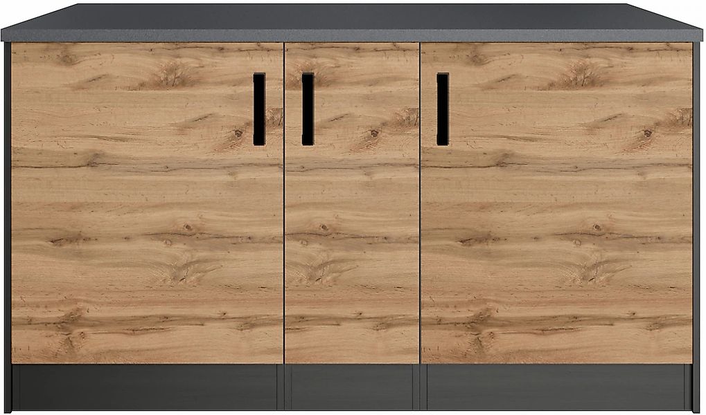 KOCHSTATION Kücheninsel "KS-Toronto" Breite 153 cm, MDF-Fronten, Flaschenre günstig online kaufen