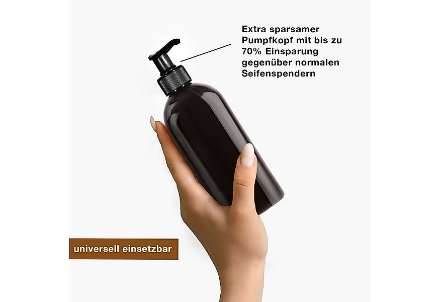 Oputec Seifenspender 3 x 500ml Seifenspender aus Kunststoff schwarz zum Bef günstig online kaufen
