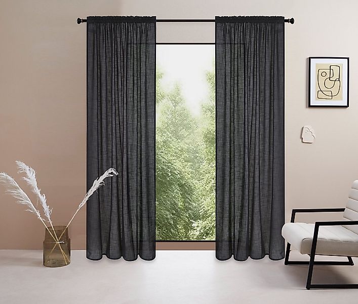 LeGer Home by Lena Gercke Gardine Marusha (1 St), Stangendurchzug, halbtran günstig online kaufen