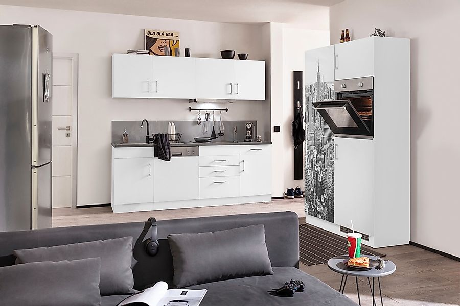 KOCHSTATION Küchenzeile »KS-Paris«, mit E-Geräten, Breite 340 cm, wahlweise günstig online kaufen