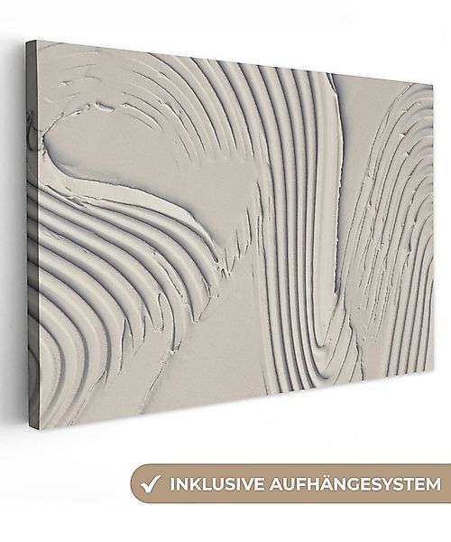 OneMillionCanvasses® Leinwandbild Abstrakt - Kunst - Linien - Weiß, Fotodru günstig online kaufen