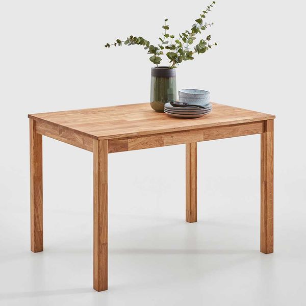 Holz Küchentisch aus Kernbuche massiv Vierfußgestell günstig online kaufen