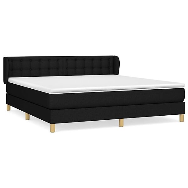 vidaXL Boxspringbett mit Matratze Schwarz 180x200 cm Stoff1378977 günstig online kaufen