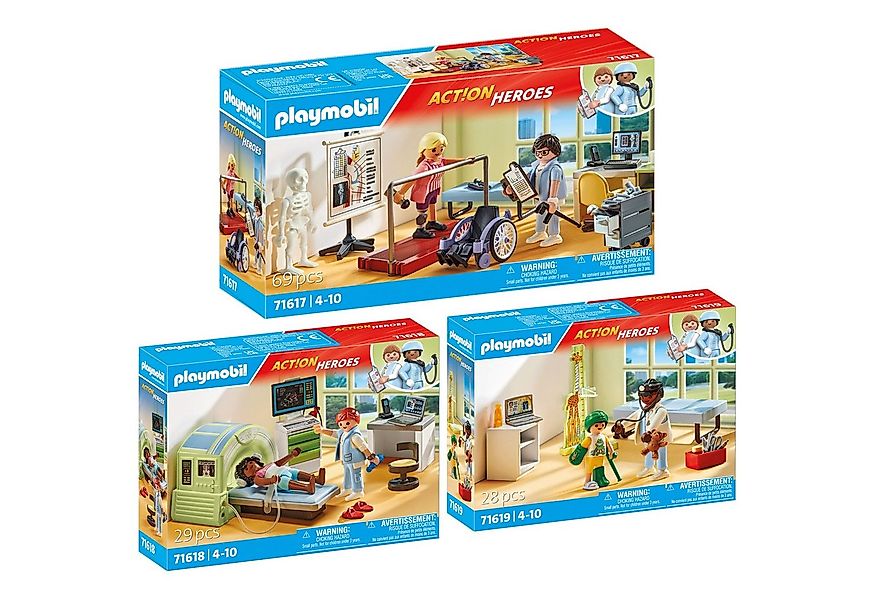 Playmobil® 71617-18-19 3er-Set Orthopädie + MRT + Kinderarzt Konstruktions- günstig online kaufen