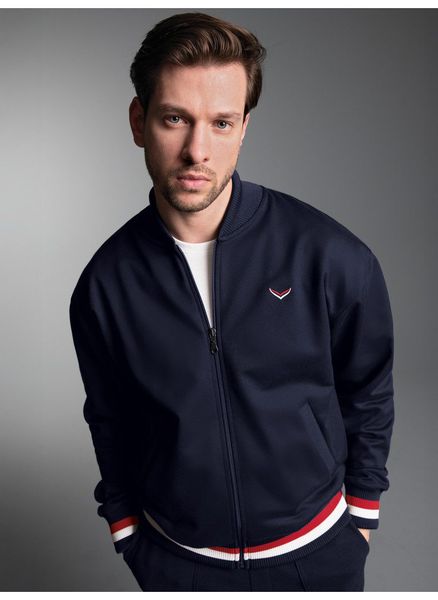 Trigema Sweatjacke TRIGEMA Collegejacke mit kontrastfarbigen günstig online kaufen