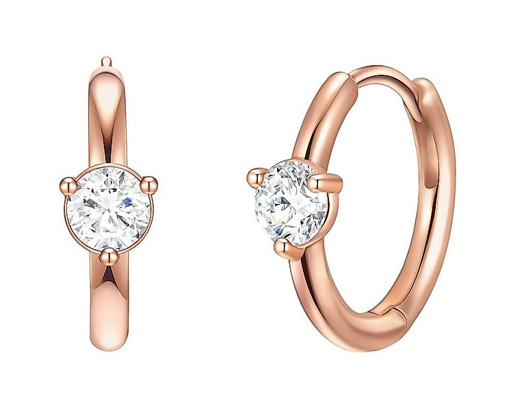 Lulu & Jane Paar Creolen roségold, verziert mit Kristallen von Swarovski® günstig online kaufen