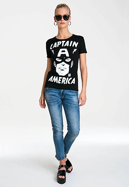 LOGOSHIRT T-Shirt "Captain America – Portrait", mit lizenziertem Originalde günstig online kaufen
