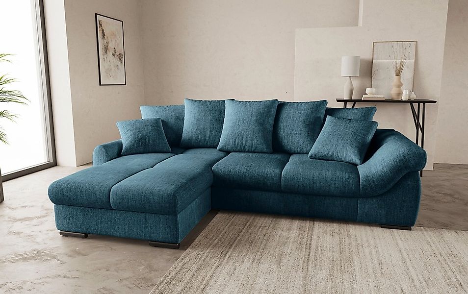 Mr. Couch Ecksofa »Livorno DuraFlex L-Form«, inkl. Hochschläfer-Bettauszug, günstig online kaufen