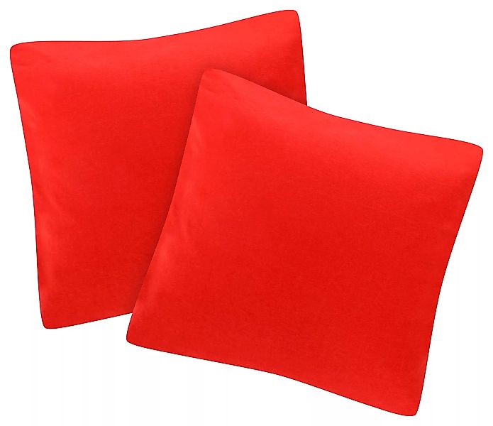 MOON-Trend 2er Pack Kissenbezug Kissenhülle Jersey 100% Baumwolle-rot-40x80 günstig online kaufen