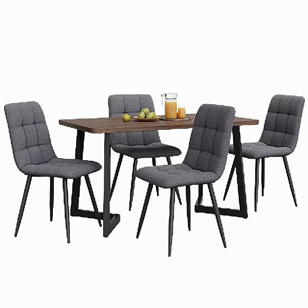 TavilaEcon Essgruppe Esstisch mit 4 Stühlen günstig online kaufen