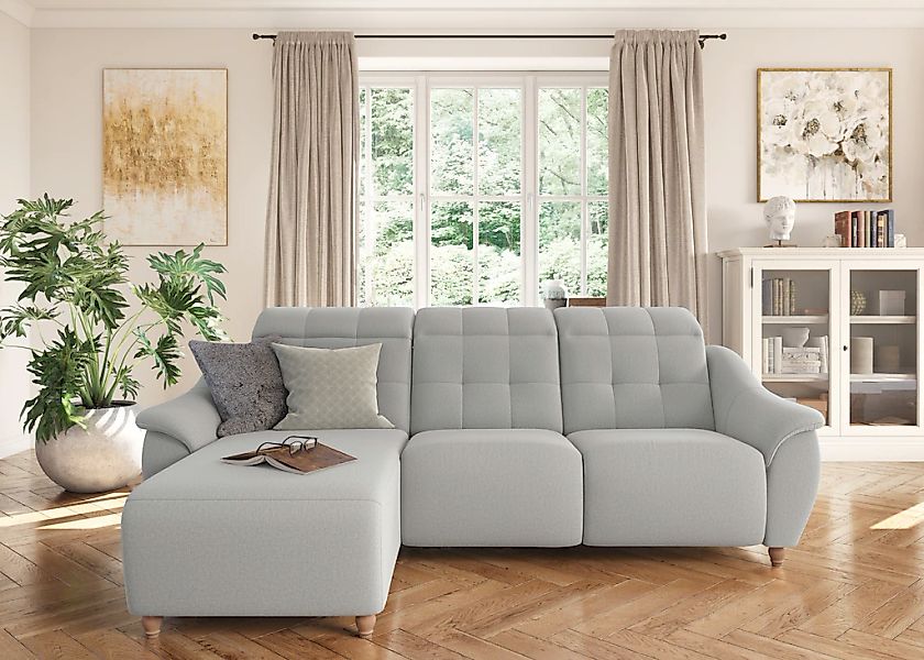 Home affaire Ecksofa "Boston L-Form" Kopfteilverstellung an jeder Sitzfläch günstig online kaufen