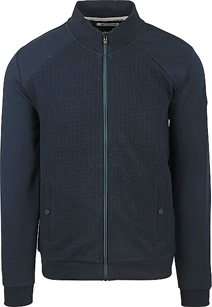 No Excess-Strickjacke Zipper Jacquard Navy - Größe M günstig online kaufen