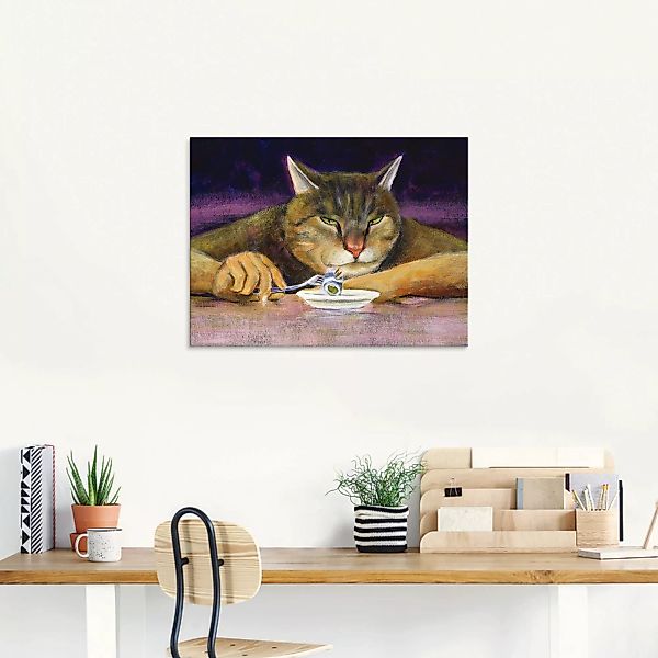 Artland Glasbild "Katzenjammer", Haustiere, (1 St.) günstig online kaufen