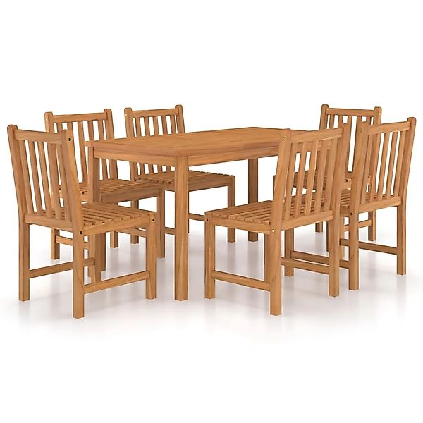 vidaXL 7-tlg Garten-Essgruppe Massivholz Teak Modell 45 günstig online kaufen