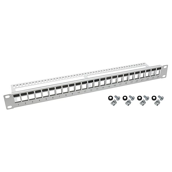 HMF 66445-07 UTP Keystone-Patchpanel für Serverschrank 19 Zoll 1 HE 24 Port günstig online kaufen